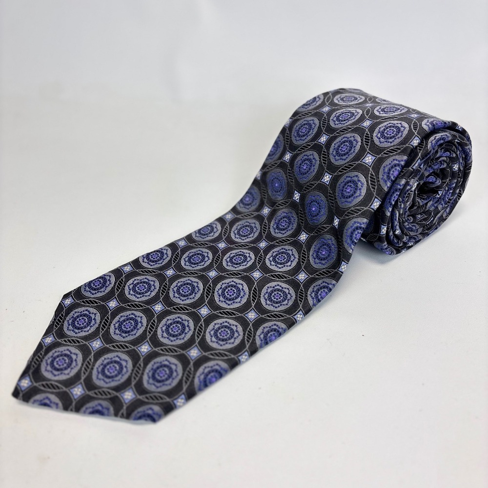 Robert Talbott Tie Mens OS Blue Purple Medallion Silk Chelsea Handsewn USA Tie